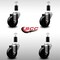 Service Caster 3.5'' SS Phenolic Wheel Swivel 1-3/8'' Expanding Stem Caster Set, 4PK SCC-SSEX20S3514-PHS-138-4 - alternate 2